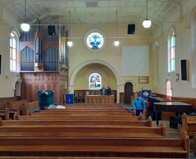 Volunteers prepare for this weekend’s Caversham Presbyterian Church 150th anniversary...