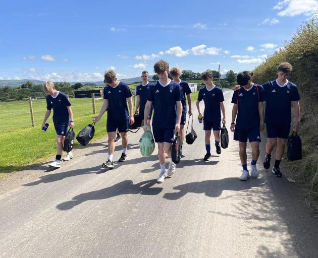 Otago players head to a training session before a game at the Super Cup tournament in Northern...