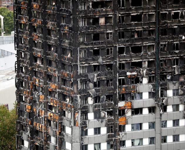 The Grenfell Tower in London was destroyed by fire in July 2017. Photo: Reuters 