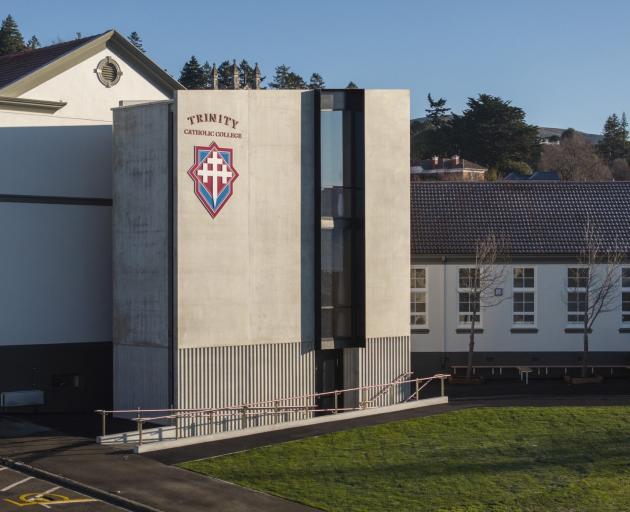 The new stair and lift tower makes the building fully accessible. PHOTO: GRAHAM WARMAN