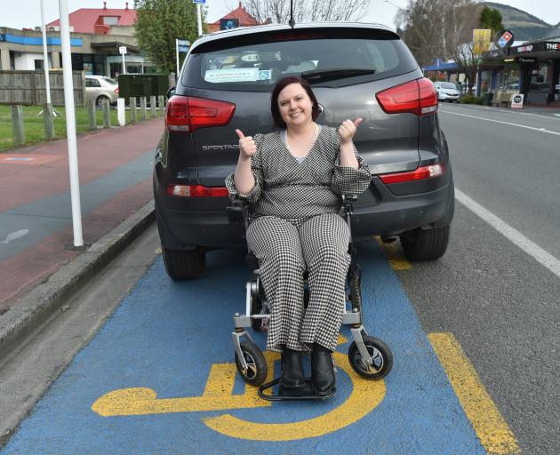 Wheelchair user Amy Taylor is thrilled that the fine for illegally parking in a mobility park has...