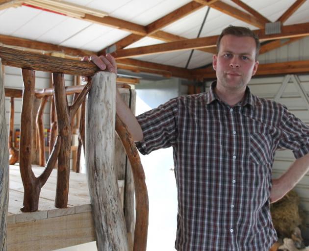 Trust Stedfast at his home-based furniture workshop. Photo: Supplied