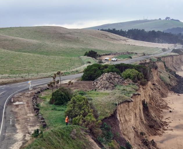 The Beach Rd cleanup area just as the work began last month. PHOTO: STEPHEN JAQUIERY