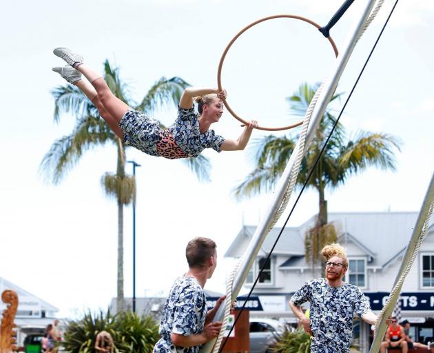 The Biggest Little Circus performs at the Wānaka Festival of Colour in 2023.  PHOTO: SUPPLIED