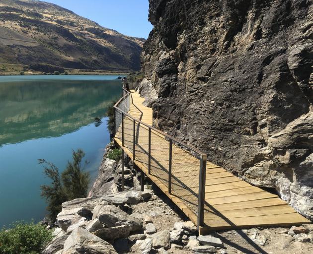 A small section of the scenic Lake Dunstan cycle trail. PHOTO: SUPPLIED