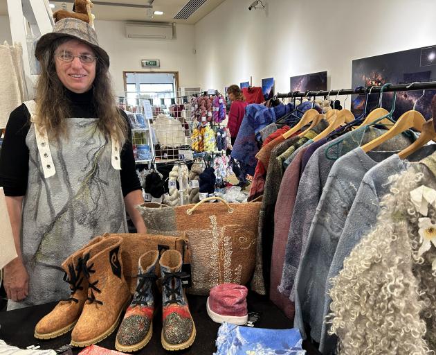 Art felter Jan Fraser capped a big weekend at WoolOn in Alexandra recently with a market stall...