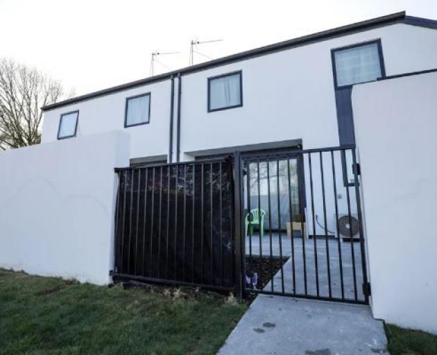 The social housing complex on Barrington St in Spreydon where a person died. Photo: Nathan Mckinnon