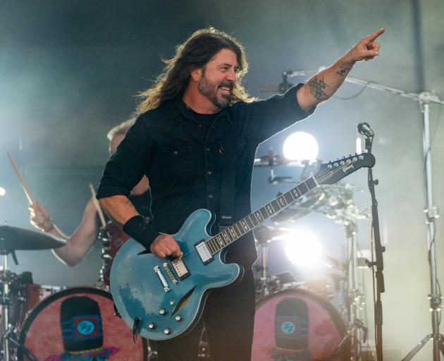 Dave Grohl with the Foo Fighters at the Roskilde festival in Denmark in July. Photo: Getty Images