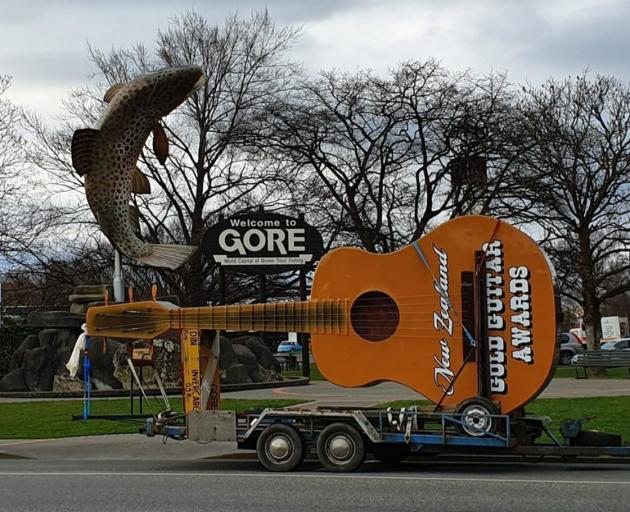 The old Gold Guitar sculpture is looking for a new place to call home. PHOTO: TRADE ME