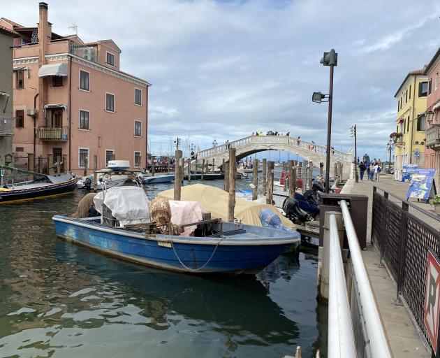 Canal Vena with Ponte Vigo in the background, Chioggia. 