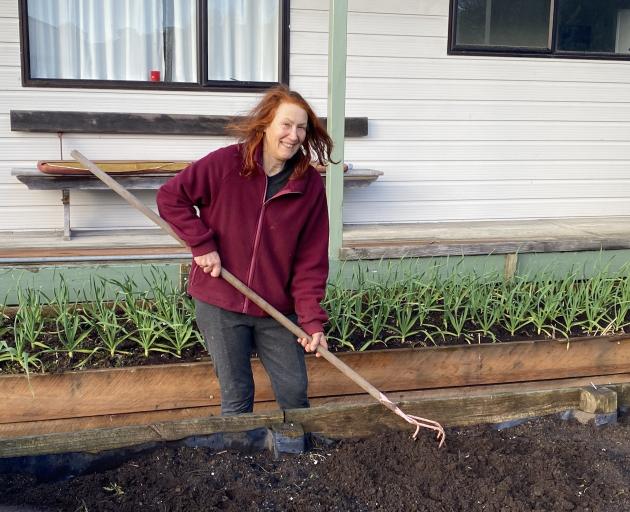 Waikawa gardener Judy-diane tends to her garden, where she hosts free gardening workshops. PHOTO:...