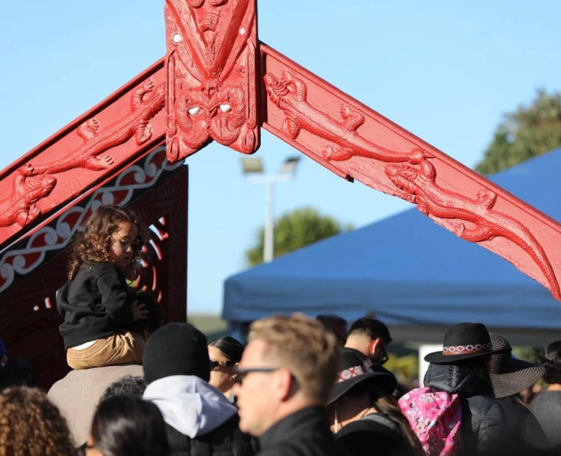 Thousands of people are at Tuurangawaewae marae. Photo: Layla Bailey-McDowell/RNZ