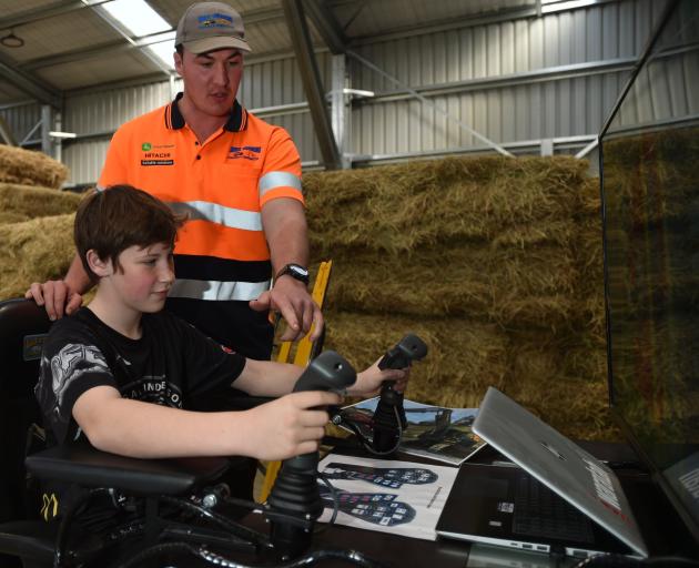 Logger or gamer? Balclutha’s Mike Hurring Logging and Contracting employee Josh Hurring shows...