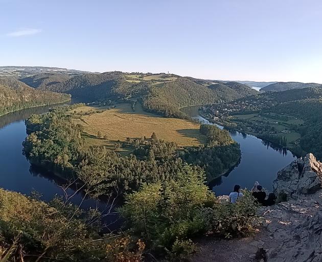 The Vltava River flows near Hubenov in the Czech Republic. 