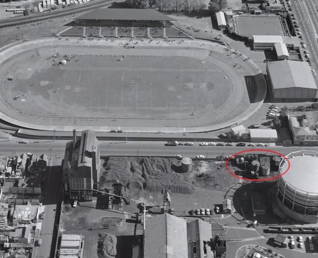 The former Dunedin gasworks can be seen in this file photograph from about 1970. The tar well...