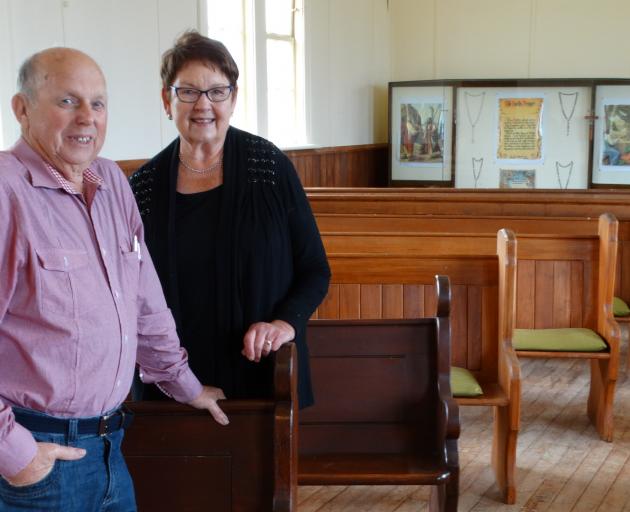 Taieri Historical Society president Neil Gamble and secretary Zelda Matheson stand in the...