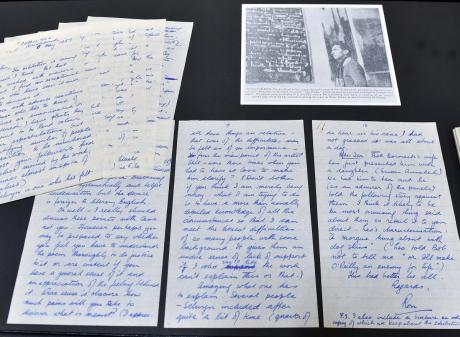 Librarian and supporter Ron O’Reilly wrote many letters to Colin McCahon over the years. Photos:...