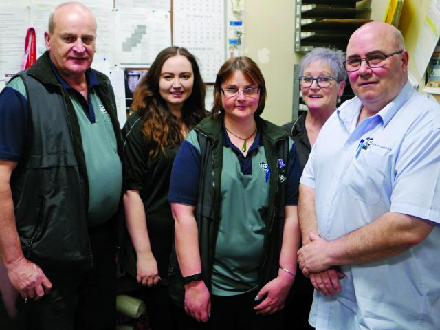 From left: Blair Mcintyre (Orderly supervisor), Christie Underwood, Emma Cronin, Glenda Waugh,...