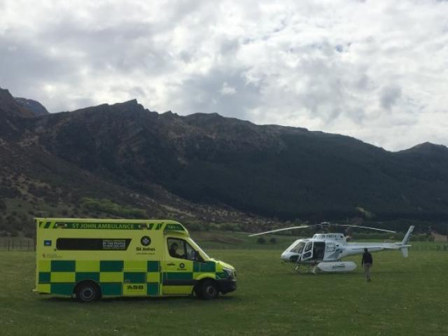 Emergency services and a rescue helicopter were called out to the scene. Photo Mandy Cooper