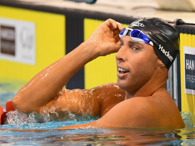 Grant Hackett competing at a swimming champs last year. Photo: Getty Images 