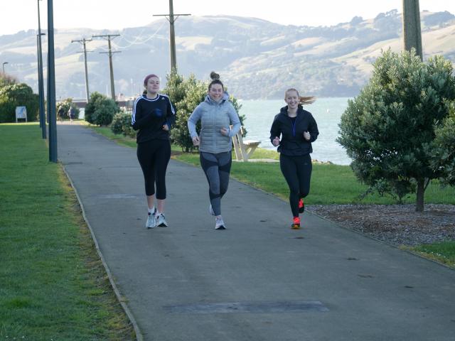 ‘‘More exciting’’ together . .. Friends (from left) Briar Waugh, Georgia Pringle and Ruby Pringle...