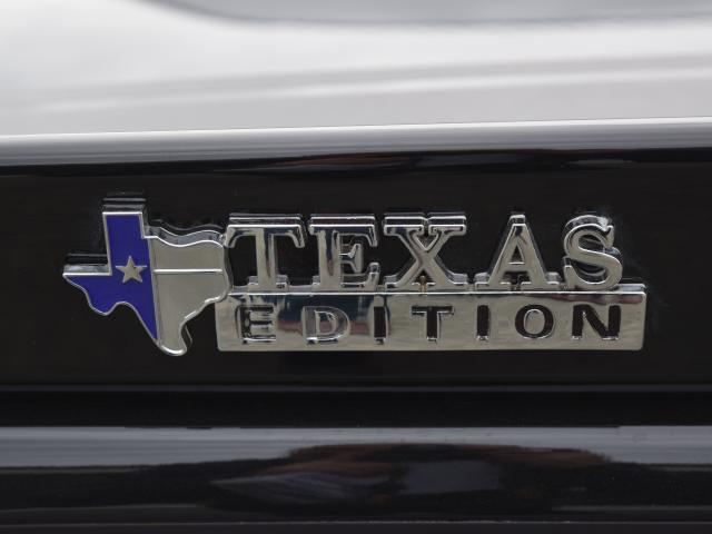 Proud Texan . . . A badge on Mr Barron’s 2017 Dodge Challenger Hellcat.