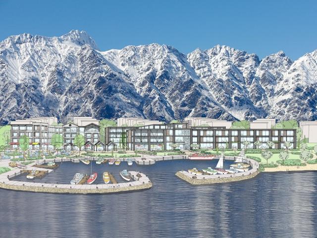 An artist's impression of the new marina and apartment complex: Image via Mountain Scene
