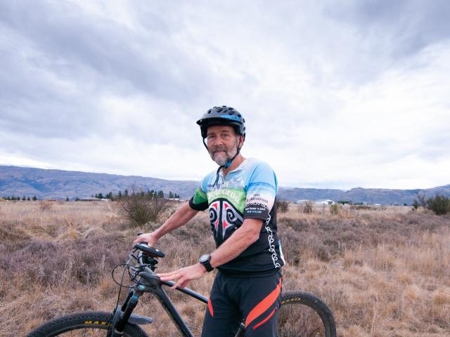 Mountain Bikers of Alexandra group president Joe Sherriff encourages people to stick to the track...