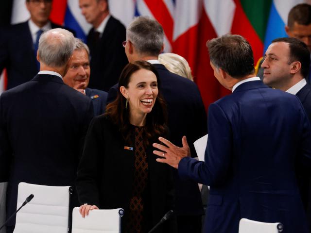 Jacinda Ardern at the summit in Madrid. Photo: Reuters 