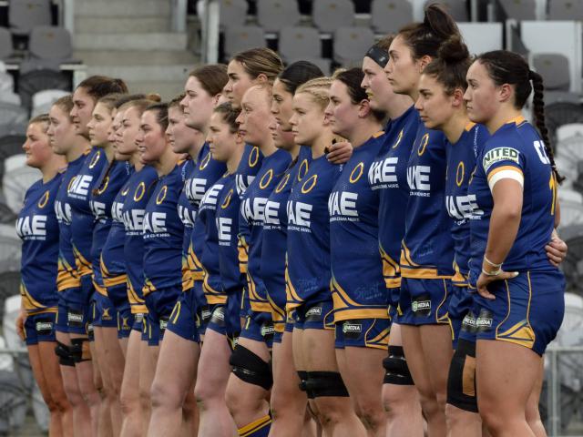 The Otago Spirit line up against Northland at Forsyth Barr Stadium last season. PHOTO: GERARD O...