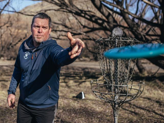 Tucker Beach Rush disc golf tourney director and entrant Hemi Te Awhitu. PHOTO: ARCHIVE