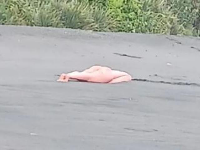 The headless sex doll found on Tapuae Beach. Photo: Alice Cowdrey / Supplied