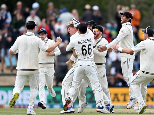 New Zealand took on Australia at Hagley Oval in March. Photo: Kai Schwoerer/Getty Images