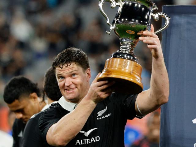 Scott Barrett after the match against Fiji at Snapdragon Stadium in San Diego. Photo: Reuters 