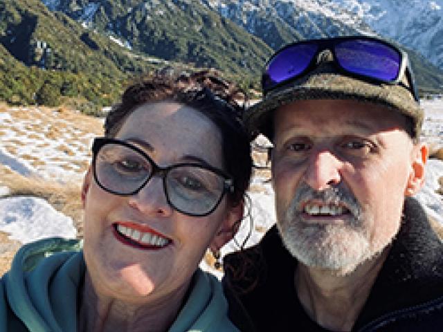 Detective Craig Clare and his wife Lani on a recent trip to Aoraki Mount Cook. Photo: Police