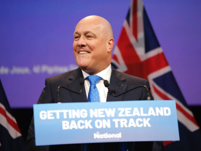 Prime Minister Christopher Luxon, speaking at the National Party AGM in Auckland. Photo: RNZ