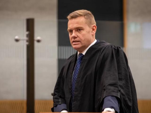 Defence lawyer Anselm Williams at the High Court trial in Christchurch on July 30. Photo: RNZ /...