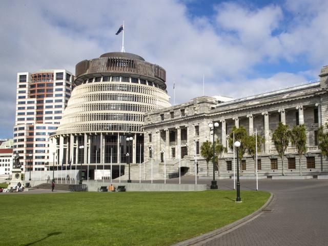 Parliament Buildings, from left, Bowen House, the Beehive, and Parliament House. PHOTO: NZ HERALD