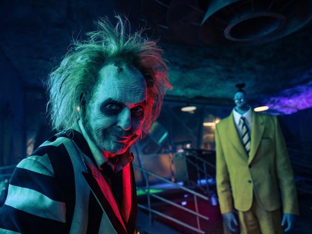 Michael Keaton in Beetlejuice Beetlejuice. PHOTO: Parisa Taghizadeh/Warner Bros./TNS