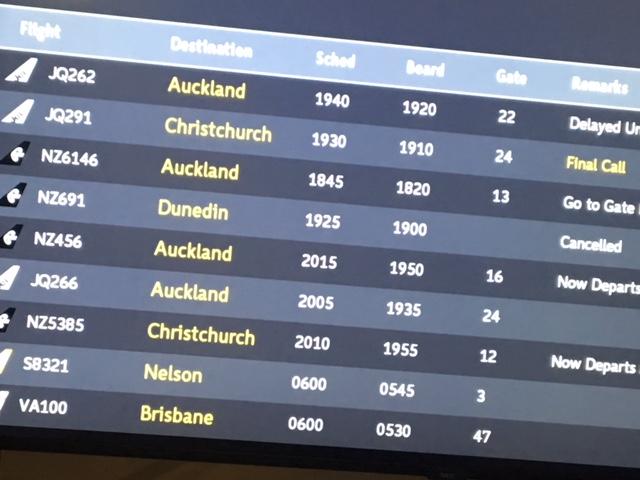 Air New Zealand flight NZ691 from Wellington to Dunedin has been cancelled due to fog. Photo: Justine Price