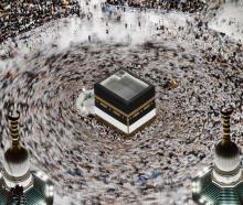 Pilgrims circle Kaaba as they perform Tawaf at the Grand Mosque, ahead of the annual haj...