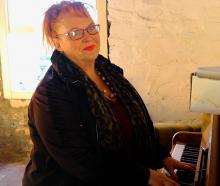 Deborah Mora playing the Halswell Quarry piano. PHOTO: EMILY O'HAGAN&nbsp;&nbsp;