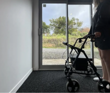 Claudia is learning to walk again after overdosing on nitrous oxide. Photo: Rayssa Almeida/RNZ