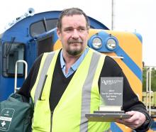Dunedin Railways health, safety and training manager Donald Ross represented his team in...