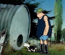 A scene from the1986 animated movie Footrot Flats - The Dog's Tale. Image: NZ On Screen