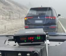 The SUV wwas caught speeding along State Highway 80 this morning. Photo: Canterbury police