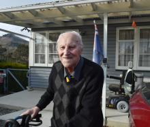 Arthur Driver, 99, of Palmerston, outside his home, ready to celebrate his 100th birthday next...