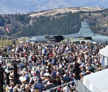 Part of the huge crowd that turned out for Warbirds over Wanaka over Easter. PHOTO: GREGOR...