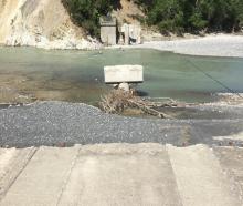 The remains of the Glen Alton bridge in the Clarence Valley, north of Kaikoura. Photo: Supplied...