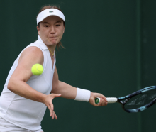 Lulu Sun in action during her second round match against Ukraine's Yulia Starodubtseva. Photo:...